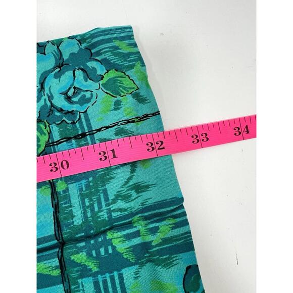 Sophisticated By Pendleton Pleated Blue Floral Plaid Sz 16 Women Cottagecore - Picture 6 of 6